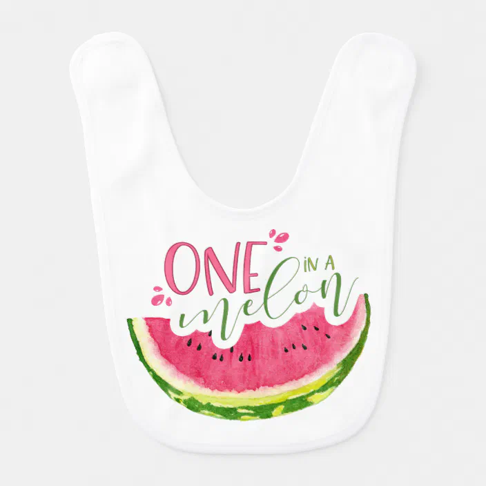 One In A Melon Girl Baby Bib Zazzle Com