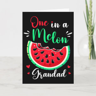 One In A Melon Grandad Birthday Party Matching Fam Card