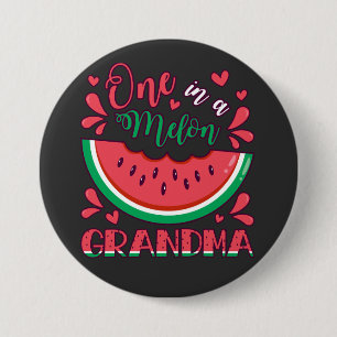 One in a Melon Grandma B-Day Party Round Button