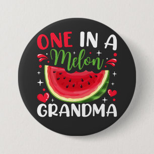One in a Melon Grandma B-Day Party Round Button