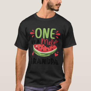 One in a Melon Grandpa Summer Birthday Party Match T-Shirt