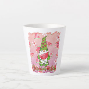 One in a Melon Green Gnome & Watermelon Latte Mug