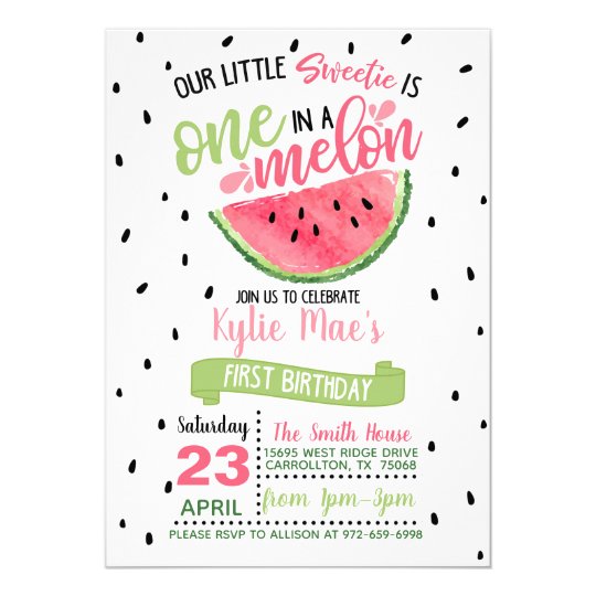 Download One In a Melon Invitation | Zazzle.com
