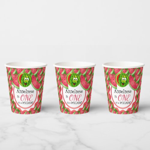 One In A Melon Kids Birthday  Paper Cups