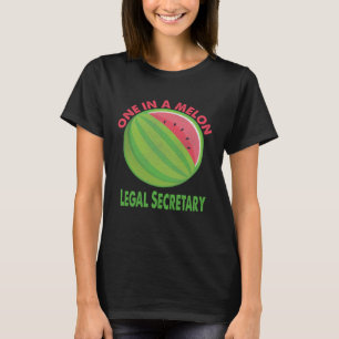 One in a Melon Legal Secretary Watermelon Retireme T-Shirt