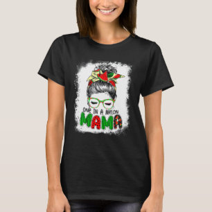 One In A Melon Mama Messy Bun Watermelon Summer Vi T-Shirt