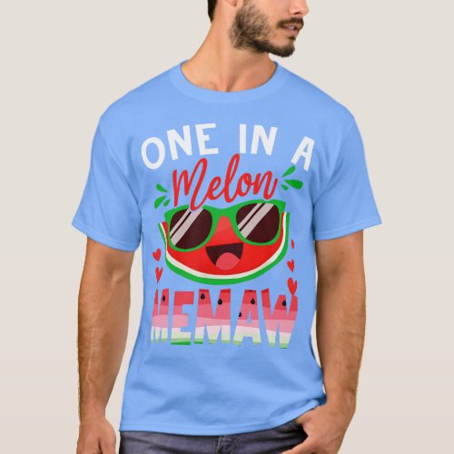 One In A Melon Memaw Watermelon Family Matching T_Shirt