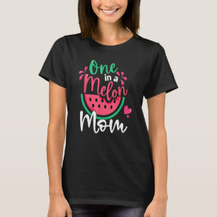 One In A Melon Mom Birthday Matching Watermelon Fa T-Shirt