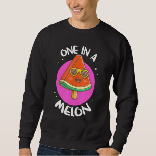 One In A Melon Mom Cute Watermelon Matching Costum Sweatshirt