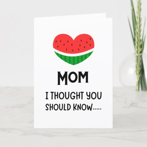 One in a Melon Mom Photo Custom Holiday Card