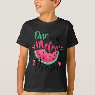 One In A Melon Mom Summer Birthday Party Matching T-Shirt