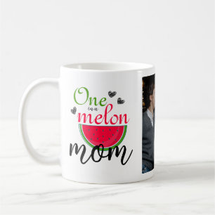 One In A Melon Mom Watermelon Photo Coffee Mug