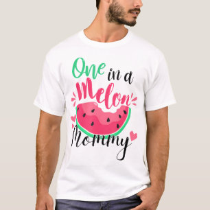 One In A Melon Mommy Summer Birthday Party Matchin T-Shirt