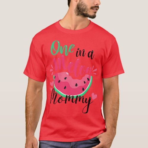 One in a Melon Mommy Summer Birthday Party Matchin T_Shirt