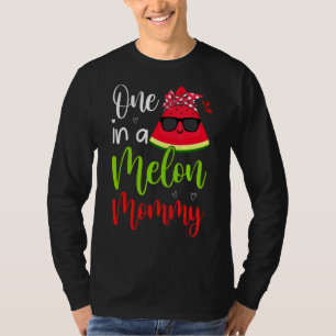 One In A Melon Mommy  Watermelon Bow Tie Sunglasse T-Shirt