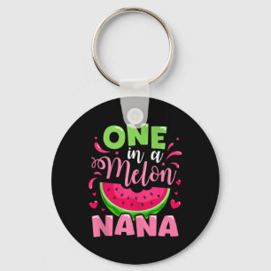 One In A Melon Nana Summer Birthday Party Family M Keychain