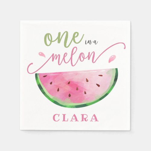 One in a melon napkins