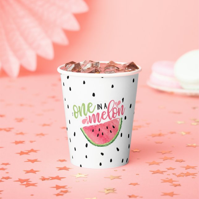 One in A Melon Paper Cup - Pink (Insitu)