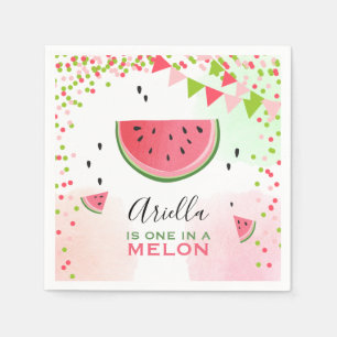 One in a melon Paper Napkins Summer Watermelon