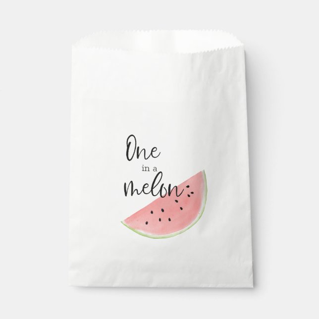 One in a Melon Party Favor Bags (Front)