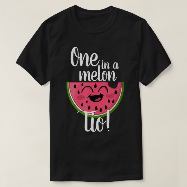 One in a Melon Party Tio Group Matching First Birt T-Shirt (Design Front)