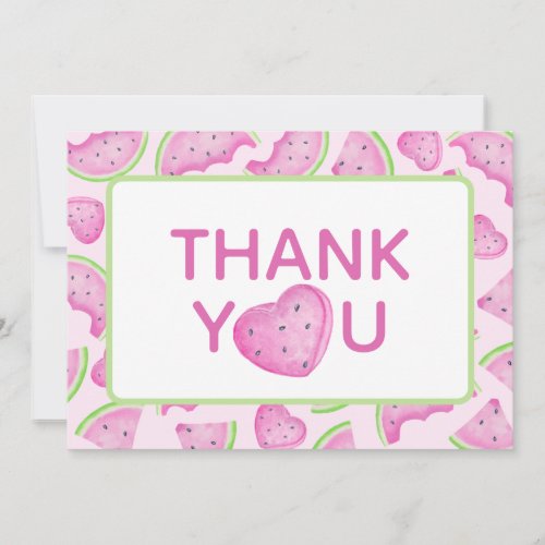 One In A Melon Photo Thank You Card