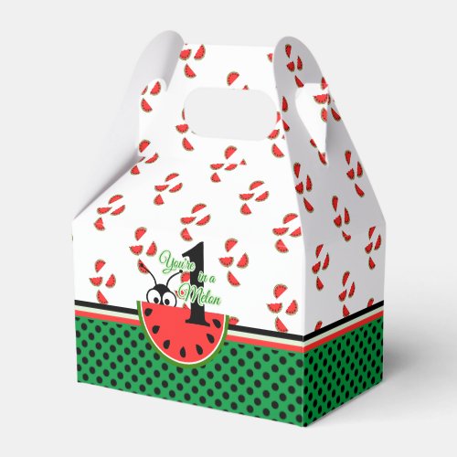 One in a Melon Picnic Ant with Watermelon Favor Boxes