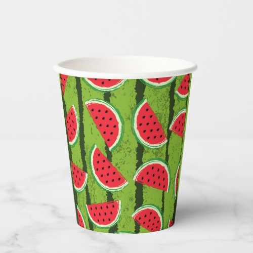 ONE in a Melon Red  Green Watermelon Paper Cups