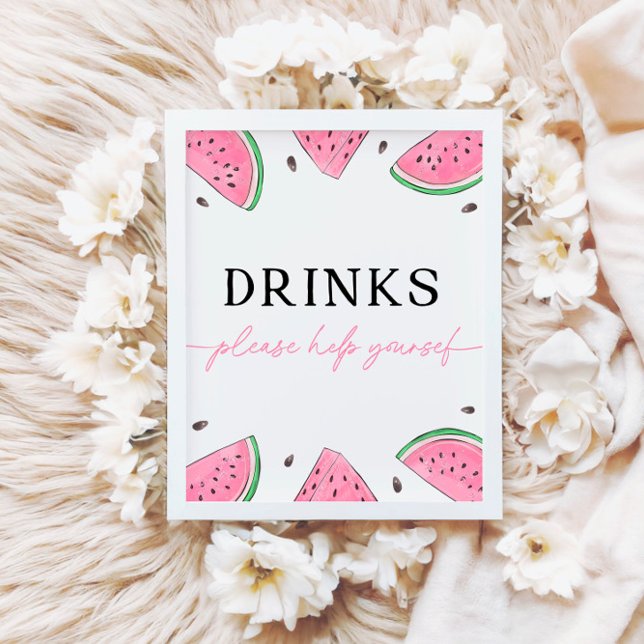 One In A Melon Sign Watermelon Drinks Sign (Creator Uploaded)