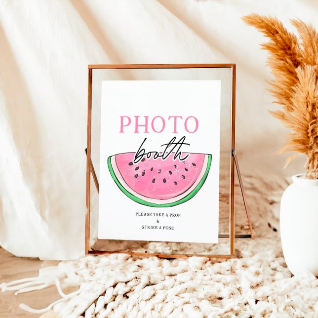 One In A Melon Sign Watermelon Photo Booth Sign (Creator Uploaded)