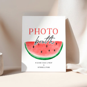 One In A Melon Sign Watermelon Photo Booth Sign