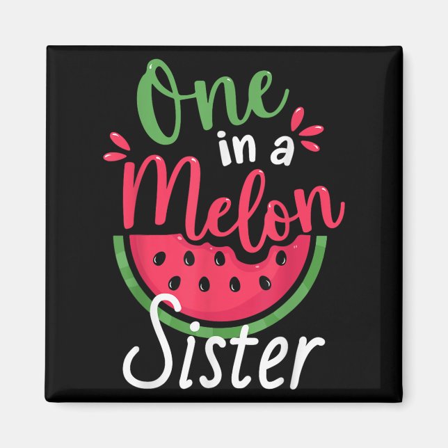 One In A Melon Sister 1st Birthday Summer Family M Magnet (Front)