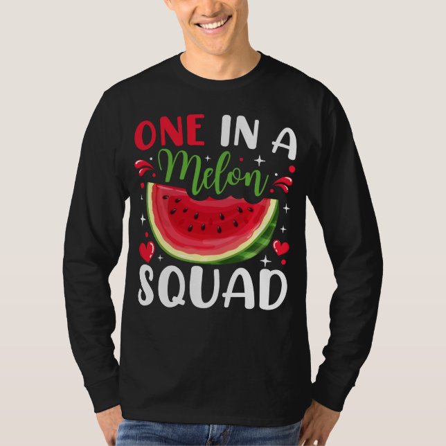 One in a Melon Squad B-Day Party Men LS T-Shirt (Front)