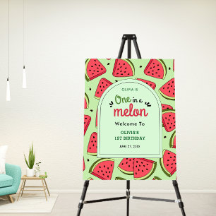 One in a Melon Summer 1st Birthday Welcome  Foam Board