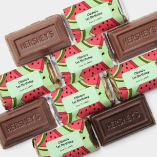 One in a Melon Summer Watermelon 1st Birthday Hershey's Miniatures