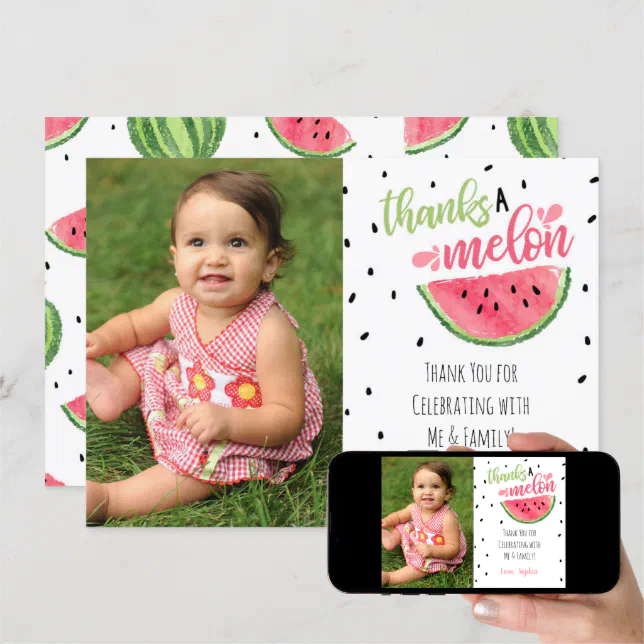 One in a Melon Thank You Card | Zazzle