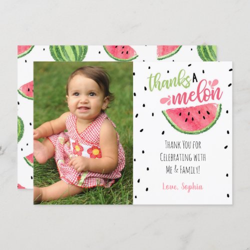 One in a Melon Thank You Card