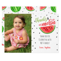 One in a Melon Thank You Card - Red