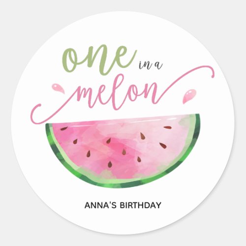 One in a Melon thank you sticker