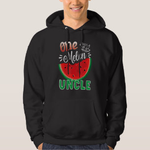 One In A Melon Uncle Watermelon Birthday Party Fam Hoodie