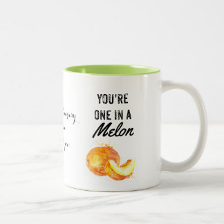 one in a melon, valentine, anniversary, Mom mug, Two-Tone Coffee Mug