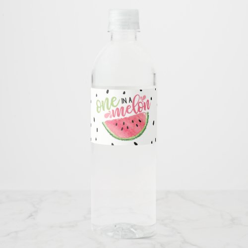 One in A Melon Water Bottle Label