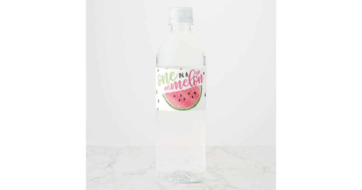 One in a Melon Water Bottle Label | Zazzle.com