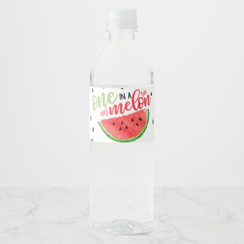 One in a Melon Water Bottle Label _ Red