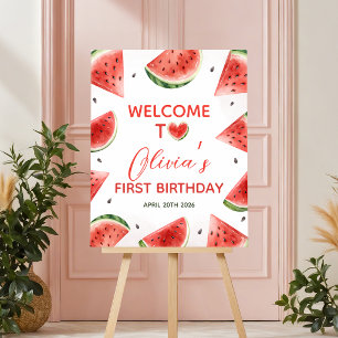 One in a Melon Watermelon 16x20 Welcome Sign