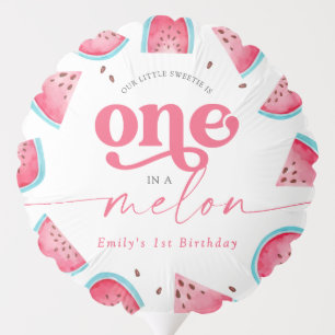 One in a Melon Watermelon 1st Birthday Party Balloon
