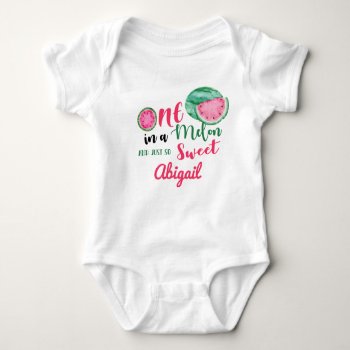 One In A Melon Watermelon 1st Birthday Shirt by TiffsSweetDesigns at Zazzle