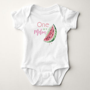 One in a melon, Watermelon  Baby Bodysuit