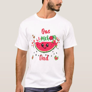 One In A Melon Watermelon Birthday Party Dad T-Shirt