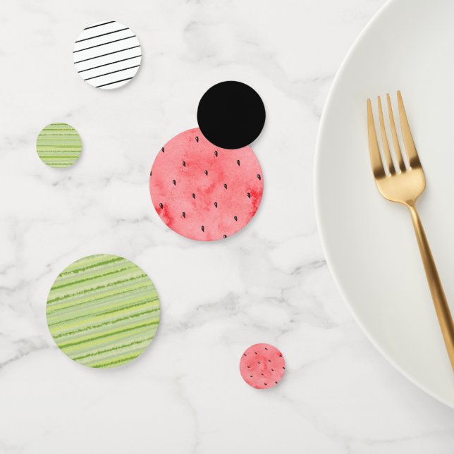 One in a melon Watermelon Birthday Table Confetti (Group)